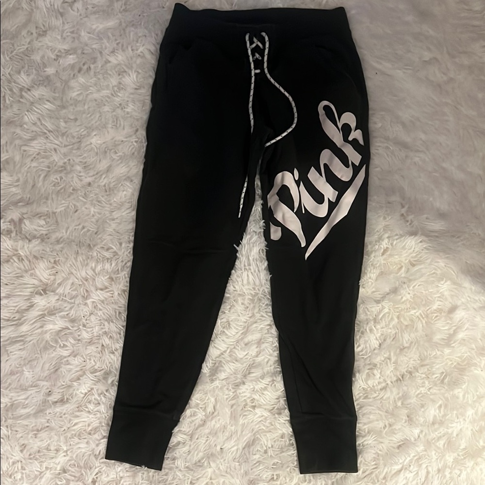 Victoria secret Green Joggers with White pink Logo (c)